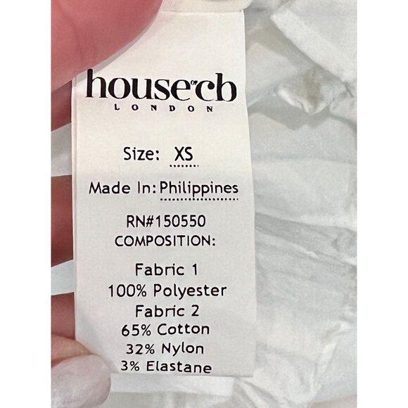 HOUSE OF CB Elia floral-print stretch-cotton midi dress in WHITE BRODERIE - XS - Picture 4 of 8